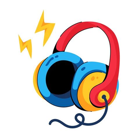 Icono Plano Personalizable De Auriculares Vector Premium