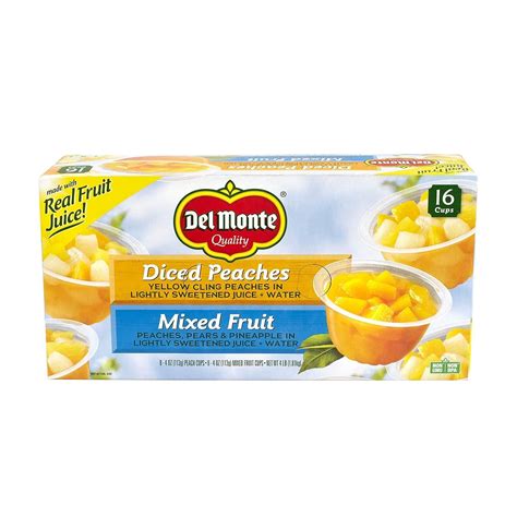 Del Monte Fruit Cups Variety - 16/4 Oz. Cups