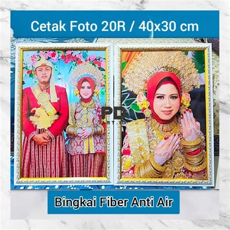 Jual Cetak Foto Wedding R X Cm Bingkai Foto Kaca Minimalis