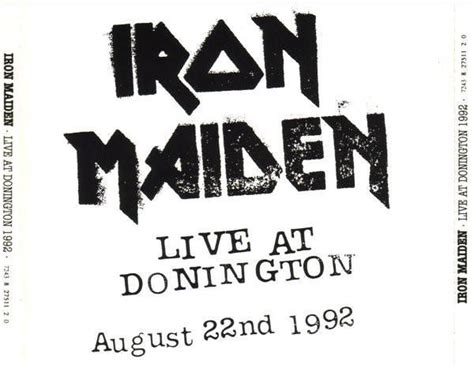 Live At Donington 1992 Iron Maiden Cd Album Muziek