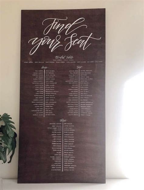 Seating Chart Find Your Seat Wooden Wedding Guest Seating Etsy