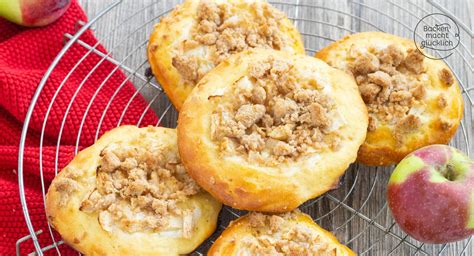 Apfel Streusel Taler Backen macht glücklich