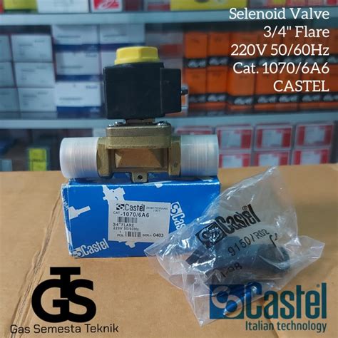 Jual GSSA SELENOID VALVE CASTEL 3 4 CAT 1070 6A6 SOLENOID CASTEL 3 4