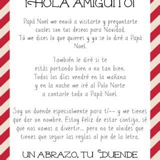 A Red And White Striped Christmas Card With Spanish Text