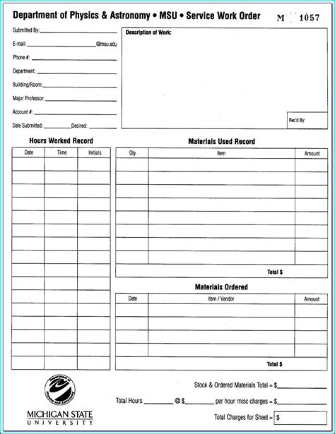 Free Printable Auto Repair Forms