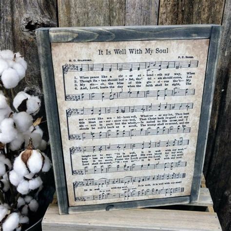 It Is Well With My Soul Wall Art Home Decor Sheet Music Etsy