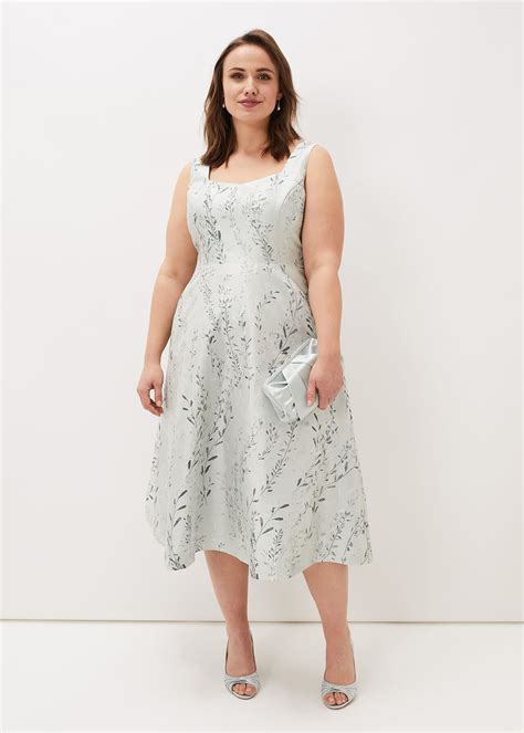 Aria Embroidered Fit And Flare Dress