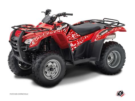 Honda Rancher Atv Predator Graphic Kit Red Kutvek Kit Graphik