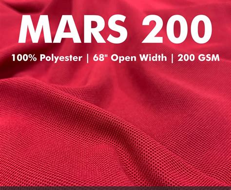 Plain Solids Uniform Fabrics Mars Polyester Polo Pique Knit