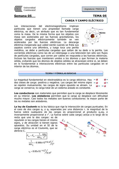 Teoría y práctica dirigida de carga y campo eléctrico Warning TT