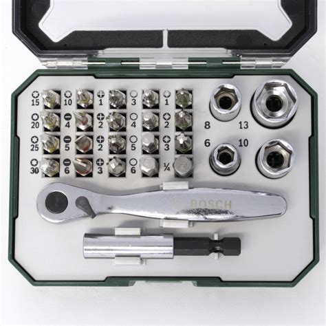 Bosch Schrauberbit Set 26 Tlg Mit Ratsche Bit Bits Set Kunststoffbox