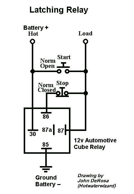 Latching Relay Diagram Circuit