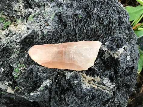 Tangerine Lemurian Seed Quartz Crystal Raw RK Key Bridge Crystal