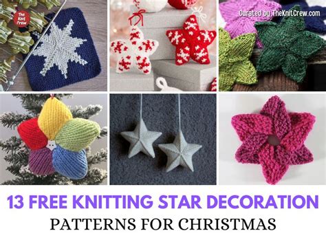 13 Free Knitting Star Decoration Patterns For Christmas The Knit Crew