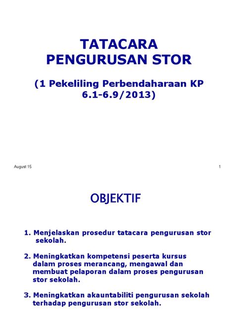 prosedur pengurusan stor sekolah