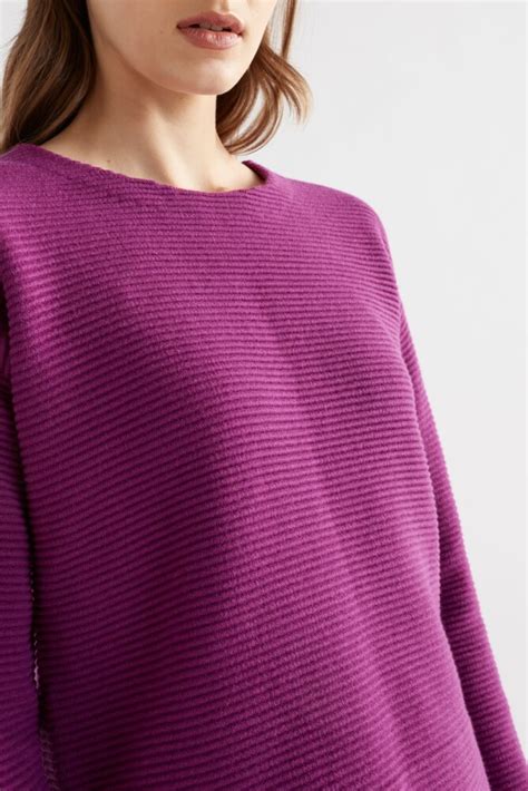 Elk Neiu Ottoman Sweater Magenta Peonies Of Martinborough