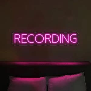 Recording LED Neon Sign, Recording Led Sign, Recording Light Sign ...