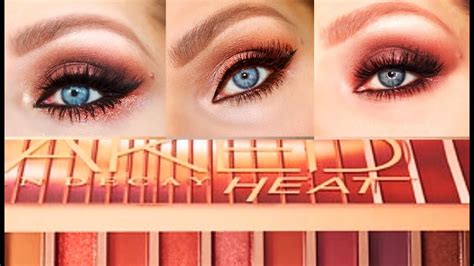 Naked Heat Looks Tutorial Urban Decay Naked Heat Palette Youtube