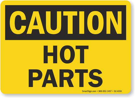 Hot Warning Labels Danger Hot Labels