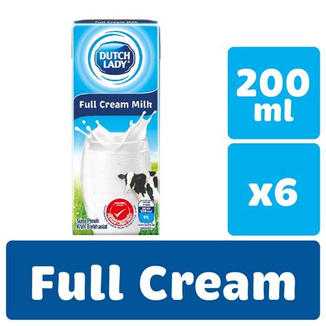 Shop Malaysia Dutch Lady Purefarm Uht Milk Full Cream 200ml X 6