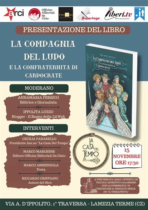 Lamezia Il 15 Novembre Nella Casa Del Tempo Presentazione Del Libro