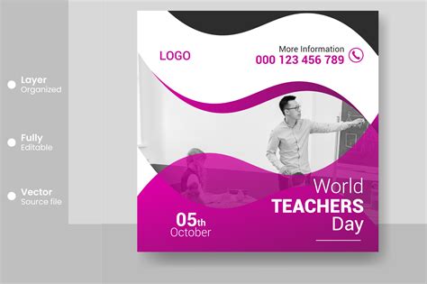 World Teachers Day Social Media Post Graphic By Hafizulislamsir9090 · Creative Fabrica