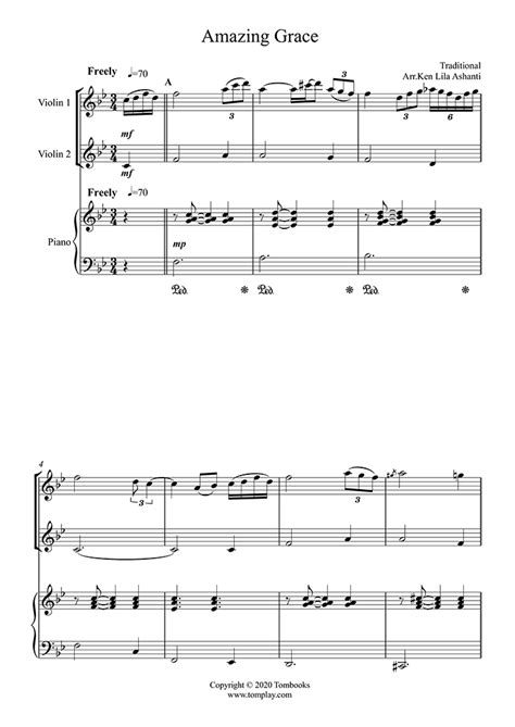 Amazing Grace (Violin 2) (Traditional) - Violin Sheet Music