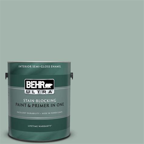 BEHR ULTRA 1 Gal 460E 3 Smokey Slate Semi Gloss Enamel Interior Paint