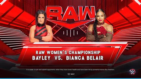 PS5 WWE 2K23 Bianca Belair Vs Bayley Raw Women S Championship 4K