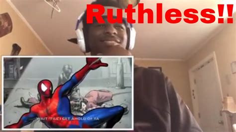 Batman Vs Spiderman Rap Battle Extended Remastered Reaction Youtube