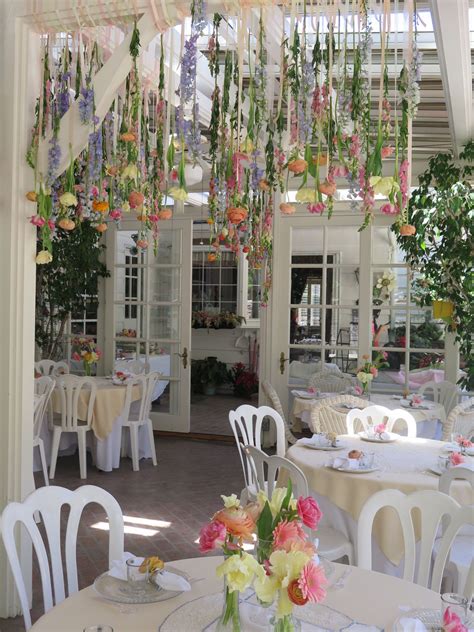 Garden Party Bridal Shower Hanging Flowers Garden Party Bridal