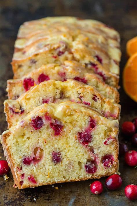 Orange Glazed Cranberry Bread With A Moist And Tender Crumb And Loaded