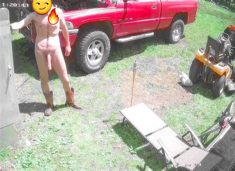 I Being Naked Outside Getting A Tan And Letting My Big Dick Get Some