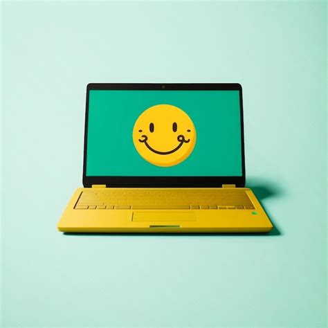 Premium Ai Image There Is A Laptop With A Smiley Face On The Screen