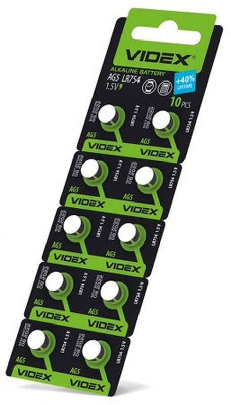 Батарейка часов videx ag 5 lr754 blister card цена 7 грн в каталоге