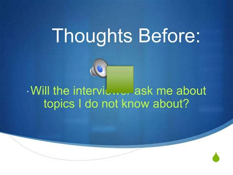 Mock Interview Reflection PPT