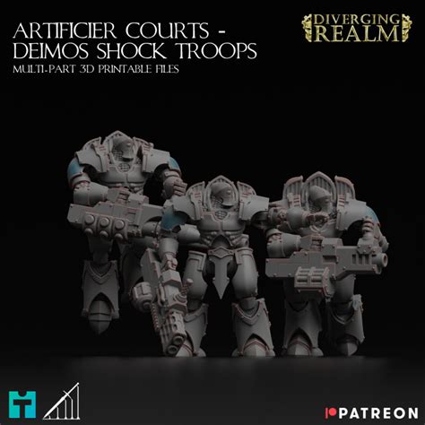 D Printable Artificier Courts Deimos Shock Troops By Divergingrealm