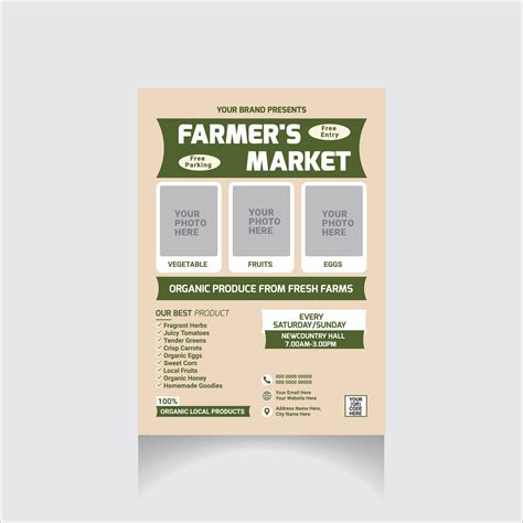 farmers market flyer 41048930 Vector Art at Vecteezy