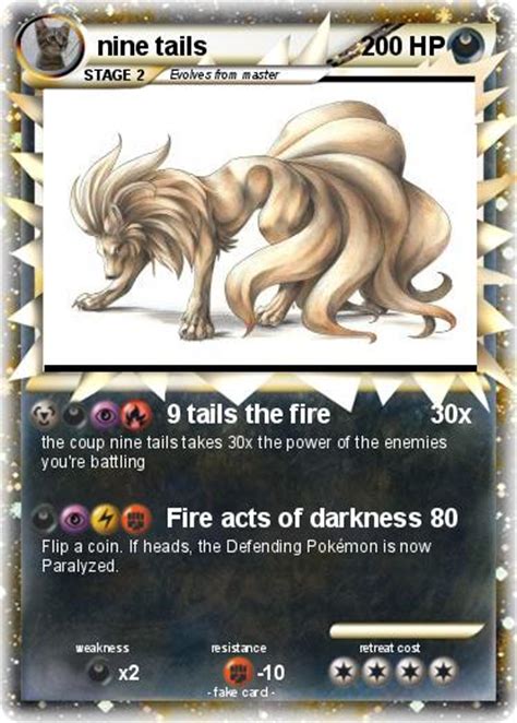 Pokémon Nine Tails 16 16 9 Tails The Fire My Pokemon Card