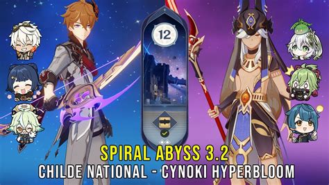 C0 Childe National And C1 Cyno Kuki Hyperbloom Genshin Impact Abyss 3