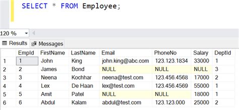 Select Statement In Sql Server