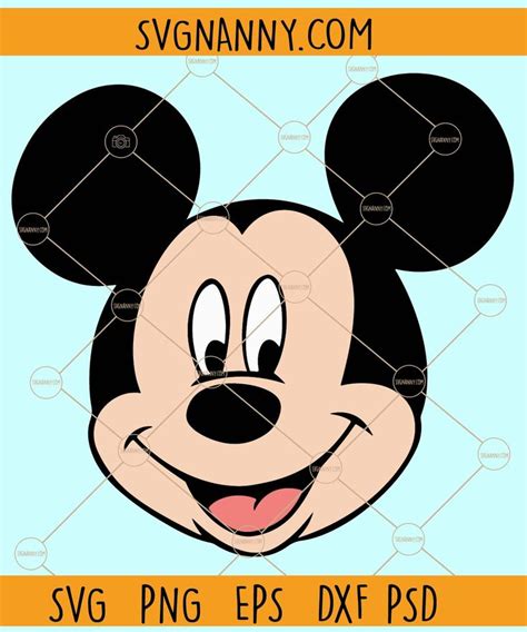 Mickey Mouse head svg, Mouse svg, Mouse Head, Mouse head clipart svg ...