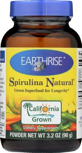 Earthrise Spirulina Natural Powder Oz Vitamins Mineral