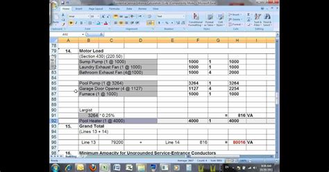 Kohler Generator Load Calculation Worksheet