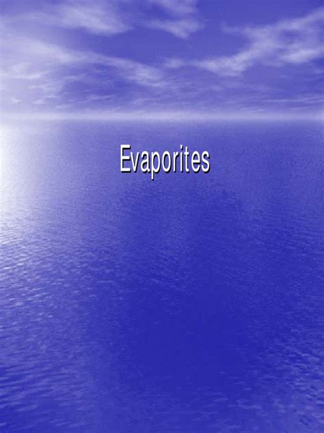 Evaporites | PDF | Nature | Sedimentology