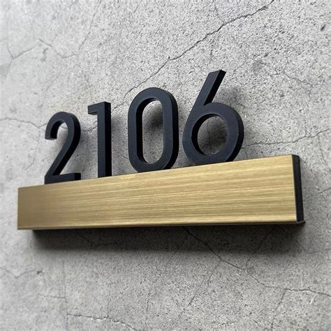 Custom Made Stainless Steel Acrylic Door Sign Unit Number Signage