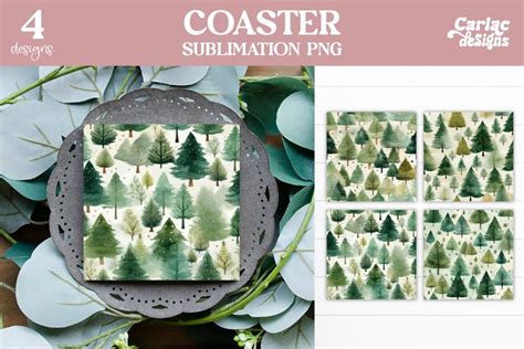 Christmas Square Coaster Sublimation Christmas Coaster