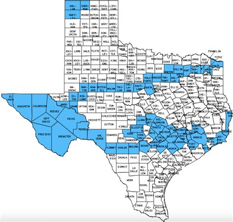 Counties in Texas that I have Visited - Twelve Mile Circle - An ...