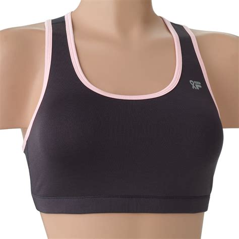 New Breast Cancer Awareness Bca Sports Fitness Bra Racerback Fila Black Small New