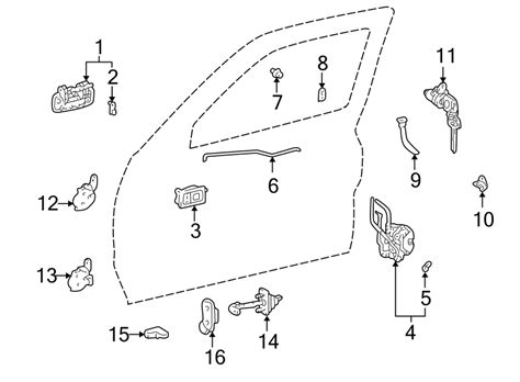 Toyota Tacoma Door Latch Assembly Front Manual Locks 6931004010